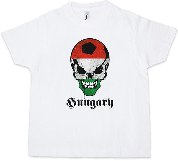 

2019 brand new clothing mens fashion man cotton clothing classic hungary footballer skull flag o neck tees