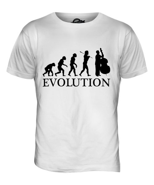 

print t shirts men double bass player evolution of man mens t-shirt tee gift 100% cotton brand new t-shirts