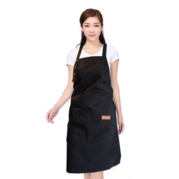 

waterproof restaurant solid with pockets women butcher fashion apron canvas