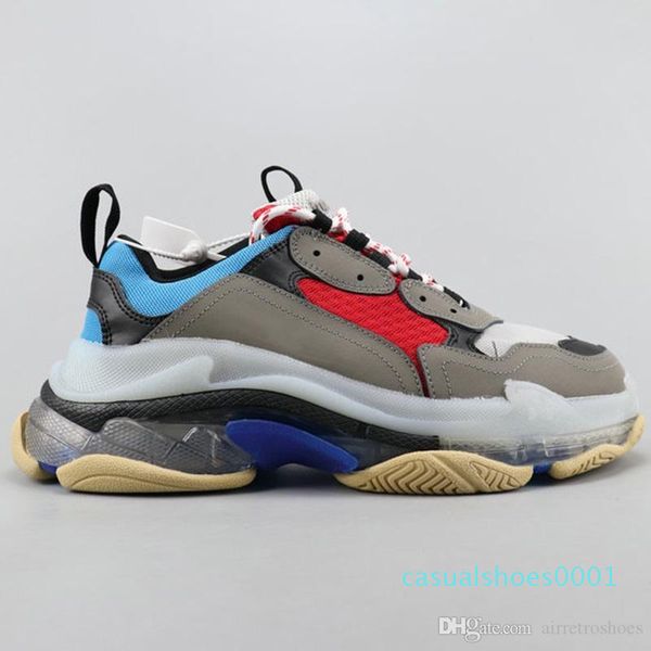 

designer luxury triple s casual clear bubble midsole triple black white green men women platform sports sneakers trainers size 36-45 c01