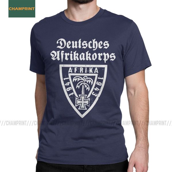 

deutsches afrikakorps dak emblem wehrmacht t shirts for men cotton amazing t-shirt wehrmacht tank armor africa tees short sleeve