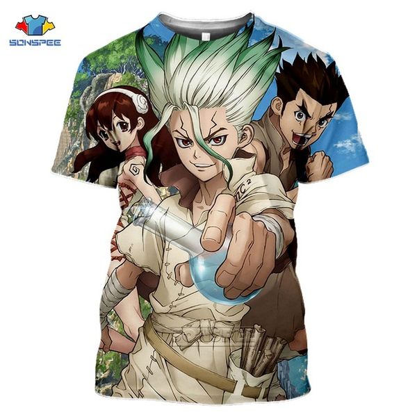 

popular boys girls dr.stone summer dr stone f66 3d print shirts hentai horror hentai men clothing
