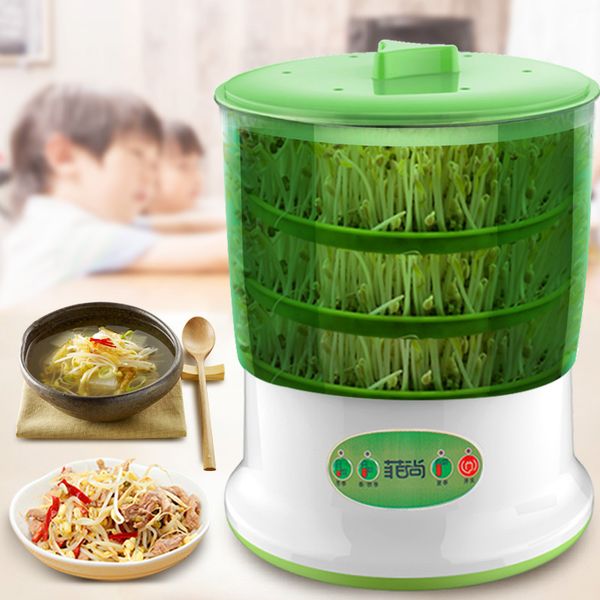 

automatic bean sprout machine 2-3 layers with pressure plate large capacity thermostat green plant seeds growing machine