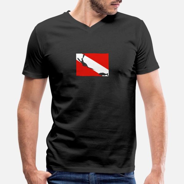 

dive flag spearfishing product iving diving t shirt men designer 100% cotton crew neck family crazy comfortable spring autumn shirt