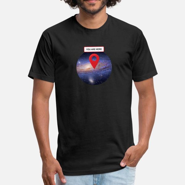 

you are here milky way t shirt men interesting tee shirt crew neck original interesting authentic spring kawaii shirt