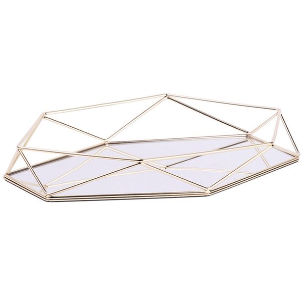 

cosmetics jewelry plate iron home decor holder storage tray three-dimensional