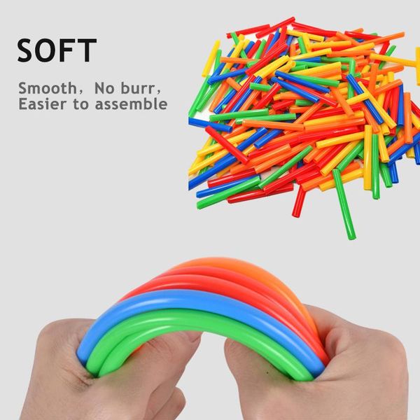 

4d educational building diy colorful plastic blocks gift soft straw toy straw kids toy blocks construction inserted assembled qyljgd mywjqq