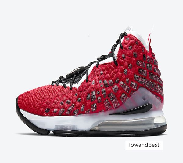 

new lebrons 17 uptempo xvii ep university red white black men designers basketball shoes with box 2020 lebrons xvii sports shoes size 7-12