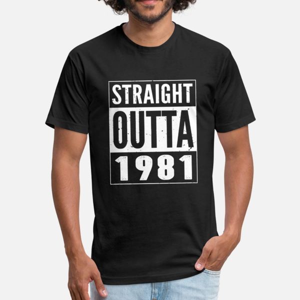 

1981 t shirt men custom short sleeve s-xxxl clothing fit humor summer natural shirt, White;black