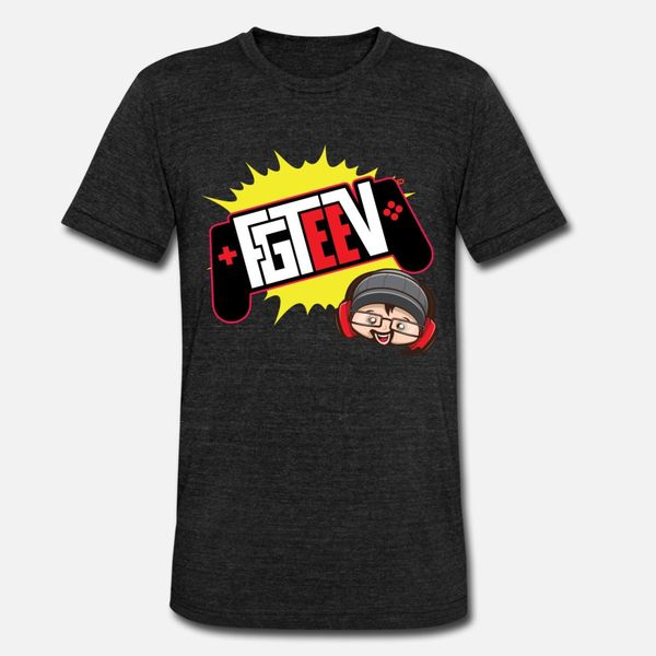 

fgteev 2019 logo t shirt men character 100% cotton o-neck outfit graphic fashion summer formal shirt