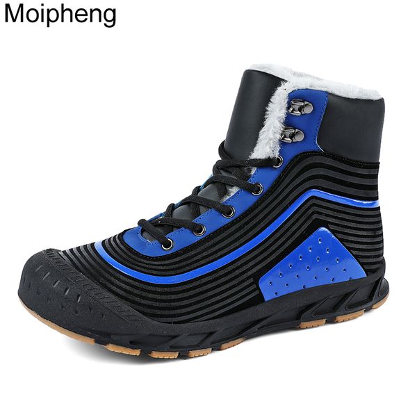 

moipheng women boots new warm winter plush ankle waterproof ladies booties green plus size pu leather boots women botas mujer, Black