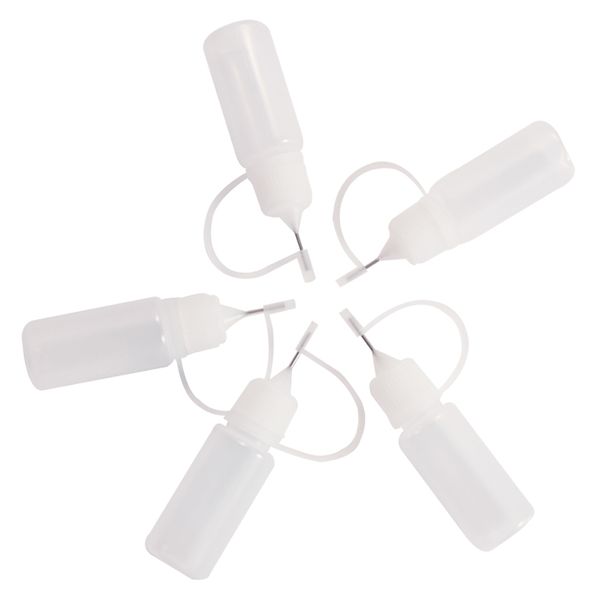 

5/10ml plastic empty needle tip squeezable bottle 5pcs durable needle bottle
