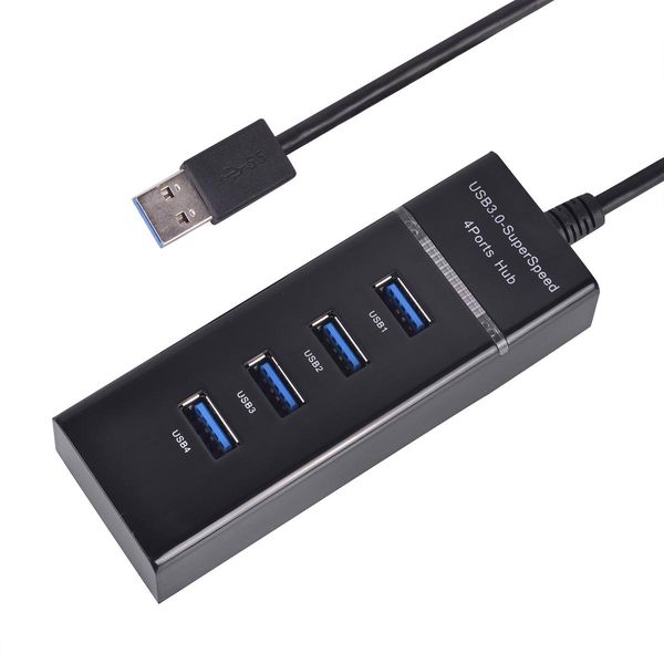 

mini usb3.0 hub 5gbps 4 ports micro usb 3.0 hub usb splitter adapter super speed computer peripherals white/black