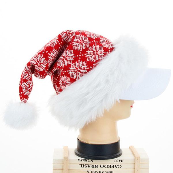 

santa claus hat fashion christmas plush hats festival prop knitted cap home ornament warm caps xmas