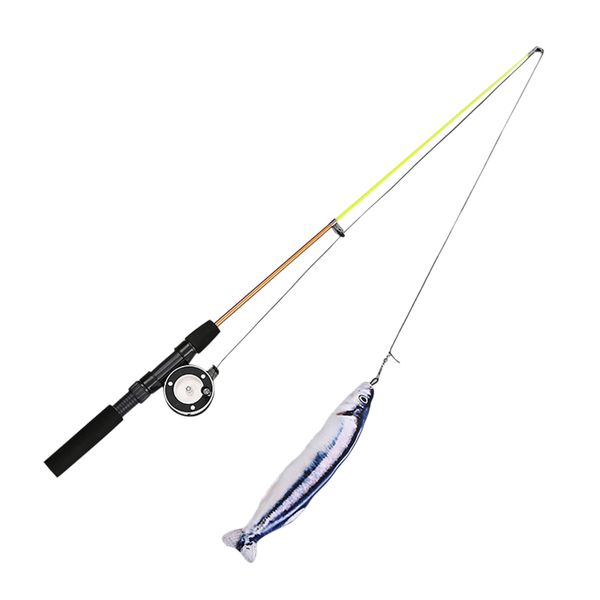 

retractable rod cat wand toy fishing pole home pet supplies interactive play