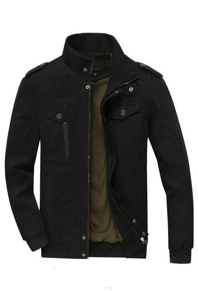 

mens jackets cotton washed long sleeve stand collar slim outerwear fashionable casual mens coat, Black;brown