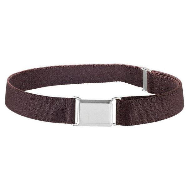 

kids boys girls wear resistant waistband adjustable wide belt all match with buckle casual stretch decorative solid elastic, Black;brown