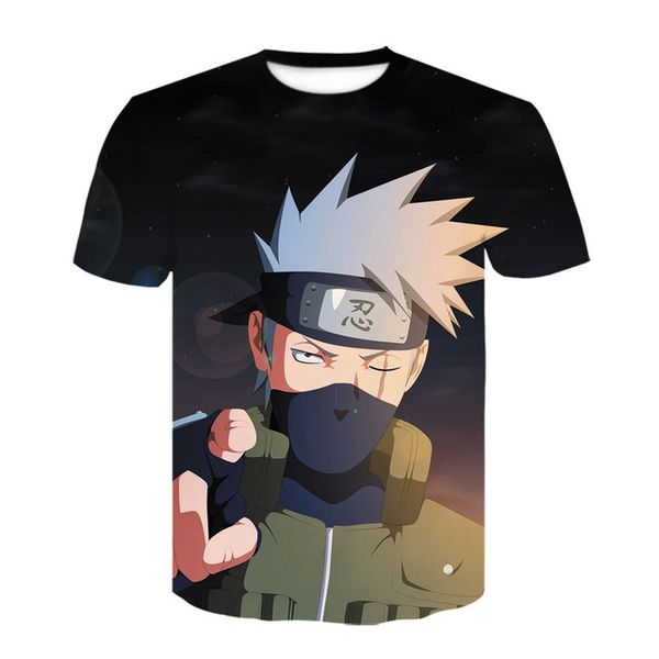 

anime cartoon naruto kakashi summer 3d print shirts humor hentai hentai men clothing