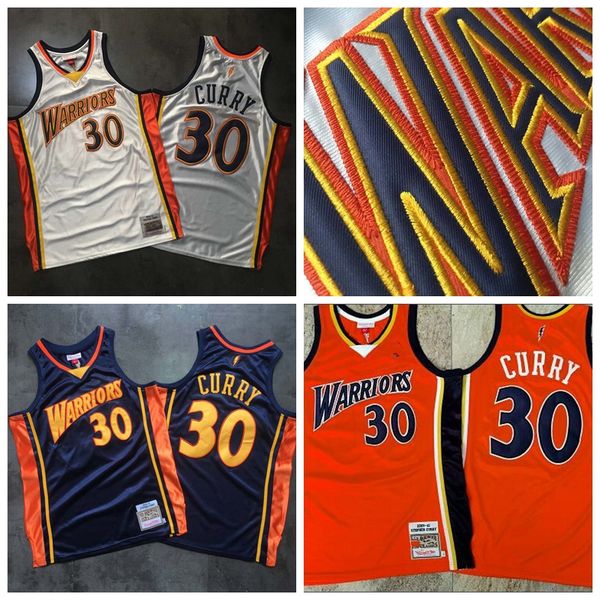 

men golden state warriors stephen curry mitchell & ness white navy hardwoods classics 2009-10 home authentic jersey, Black