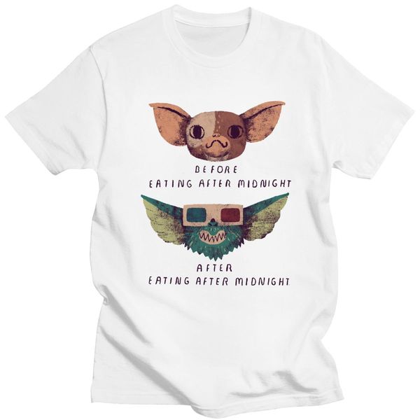 

stylish male 80s vintage gremlins film t-shirt short sleeves cotton t shirt monster gizmo mogwai sci fi movie tee apparel