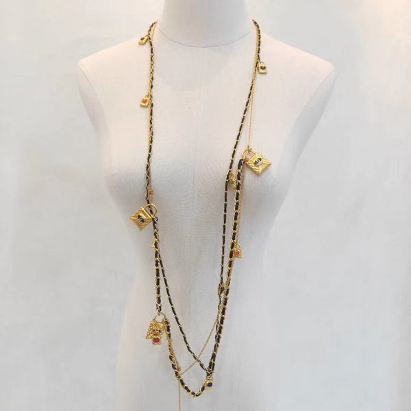 

замок pad подвеска с красочным дизайном и кожи женщина очарованием neckalce и коробкой бесплатной доставкой ps4285, Silver