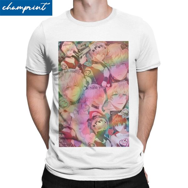 

leisure mystic messenger-saeran t-shirts for men o neck t shirt mm bg otome game short sleeve tee shirt graphic printed clothing
