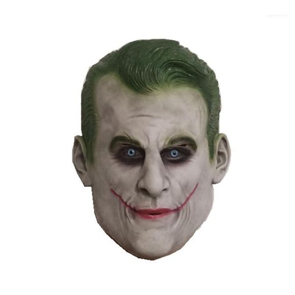 

face masks theme costume mask halloween latex clown cosplay joker party masks men women full, Black;red