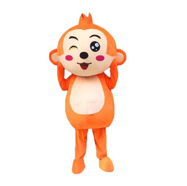 

2020 factory sale orange monkey mascot costumes cartoon character sz, Red;yellow