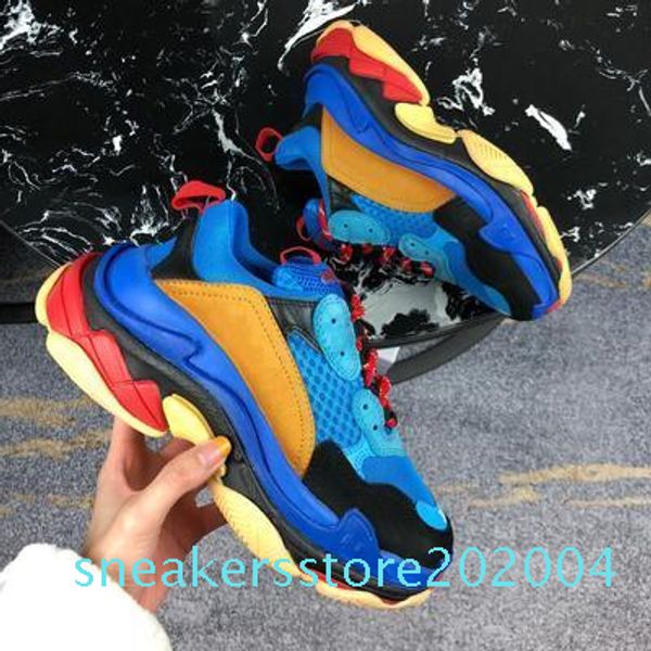 

2019 new dad fw retro triple s sneaker mens fashion vintage kanye west old trainers designer mens womens casual shoes s04, Black