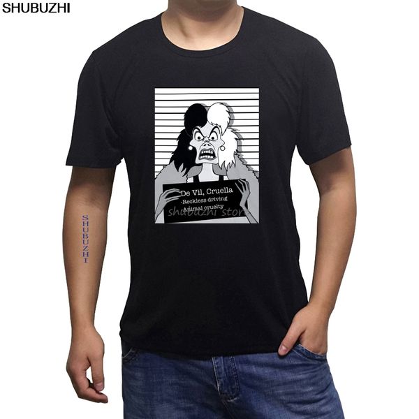 

cruella mugst-shirt dalmatian dog tee hipsteer indie film jail sketch cotton short sleeve o-neck tee shirts sbz1349