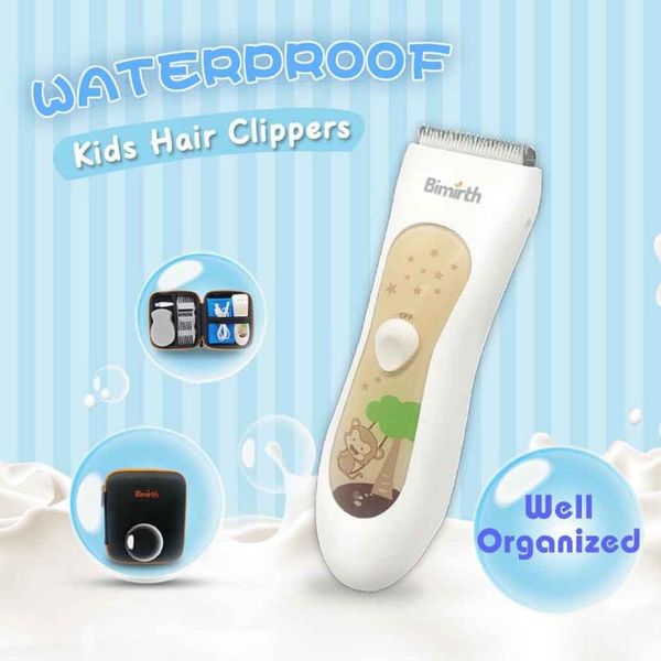 

infant self-help hair clipper usb charging mute waterproof baby baldheaded hair trimmer cutter electric haircut machine #0425