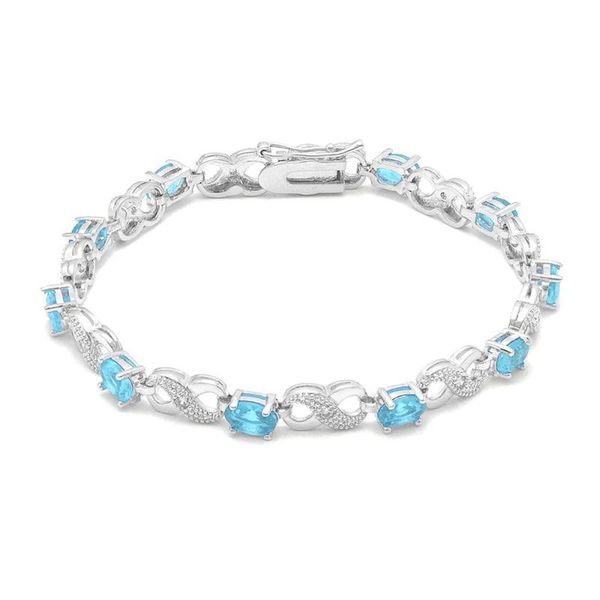 

trendy bridal wedding jewelry natural blue red purple cubic zirconia length link bracelet for women jewelry wholesale, Golden;silver