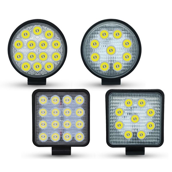 LED-Arbeitslichtleiste, heller Strahl, 27 W, 42 W, 48 W, wasserdicht, Auto-LED-Arbeitsscheinwerfer für Traktor, LKW, Allrad-SUV, ATV, 12 V, 24 V