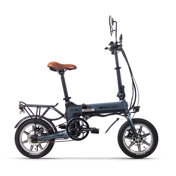 

eu direct] richbit 619 36v 250w 10.2ah 14 inch foldable electric bike 30-35 km/h speed bromfiets electric bike grid, Silver;blue