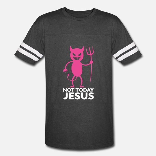

sarcastic not today jesus satan devil goth gift t shirt men designs short sleeve s-xxxl natural graphic funny casual summer original