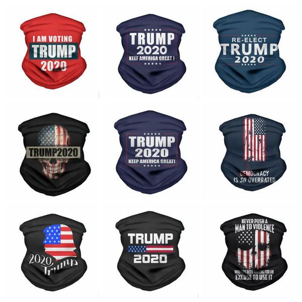 Masken 2020 Trump Triangle Magic Schal US-Präsident Trump Wahl Bandana Turban Multifunktionale Sport Fahrrad Schlauch Kopfbedeckung LSK915