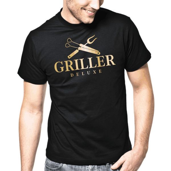 

2019 cotton short-sleeve print funny ment shirt summer style griller deluxe grillen geschenkidee party t shirt