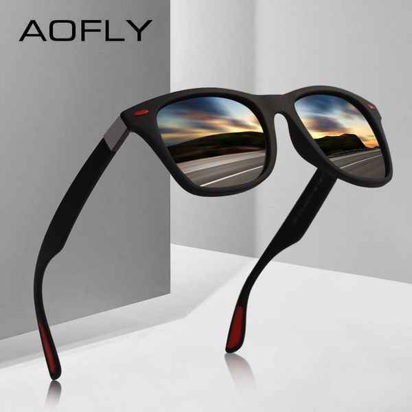 

aofly new design ultralight tr90 polarized sunglasses men women driving square style sun glasses male goggle uv400 gafas de sol, White;black