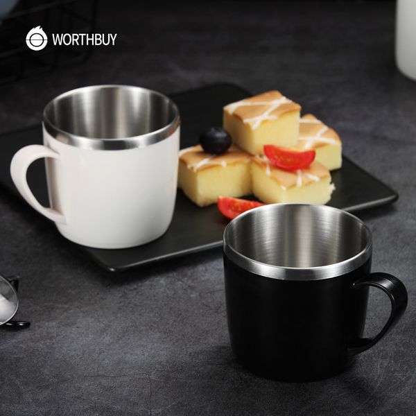 

mugs worthbuy creative kids water mug 304 stainless steel coffee for children cup with handle kitchen drinkware