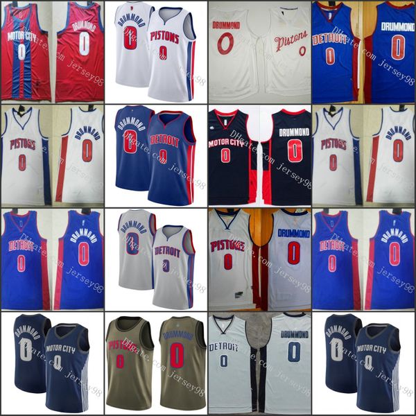 

detroit pistons men #0 andre drummond red nba swingman jersey, Black