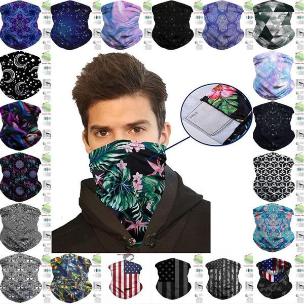 

protective mask face half with shipping cover face pocket filter neck dhl balaclava headband gaiter fashion scarf bandana men for wo aqzxeh, Black