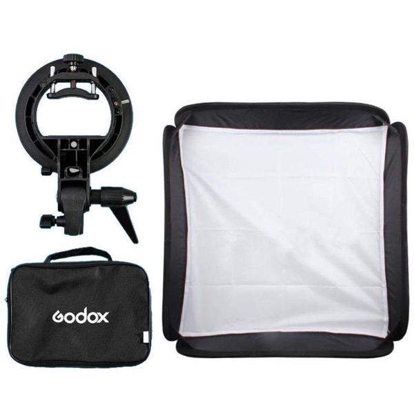 

godox 40x40cm softbox + s-type bracket bowens holder+ bag kit for camera flash