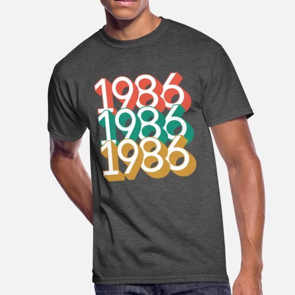

1986 year of birth t shirt men designing short sleeve plus size 3xl gents loose humor spring autumn letters shirt