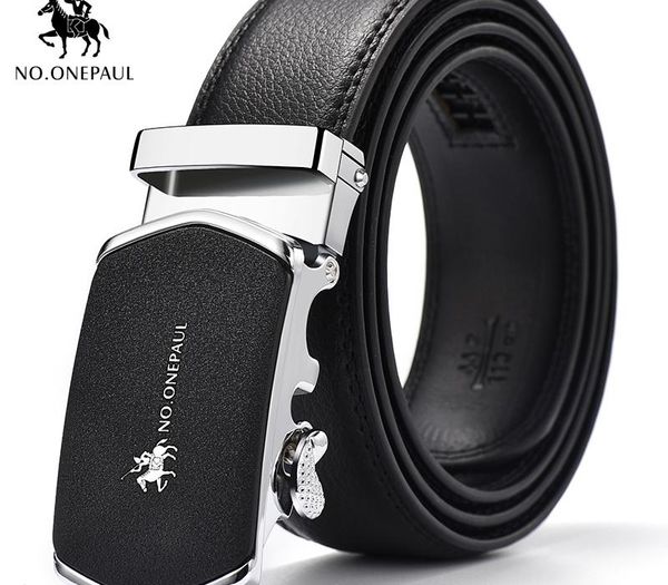 

no.onepaul designed for men to create belt automatic buckle black belt, men's pure leather belt, Black;brown