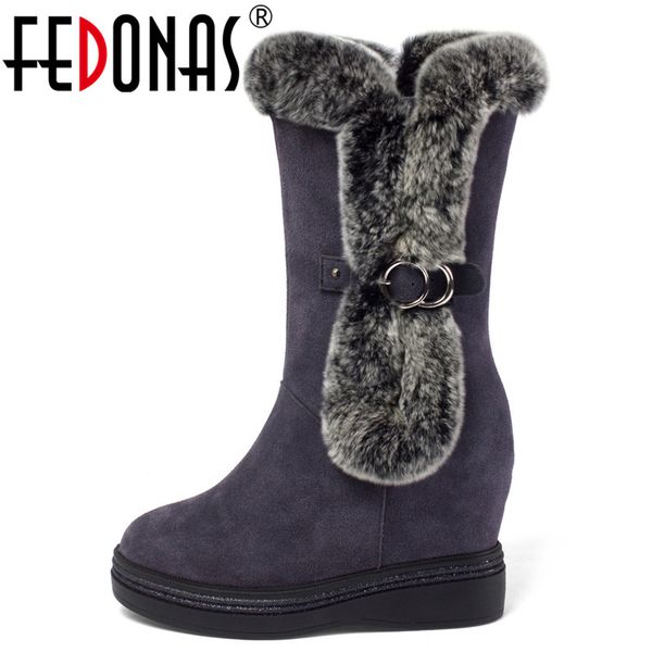 

fedonas plus velvet short boots warm women winter warm fashion boots snow party casual shoes woman side zipper, Black