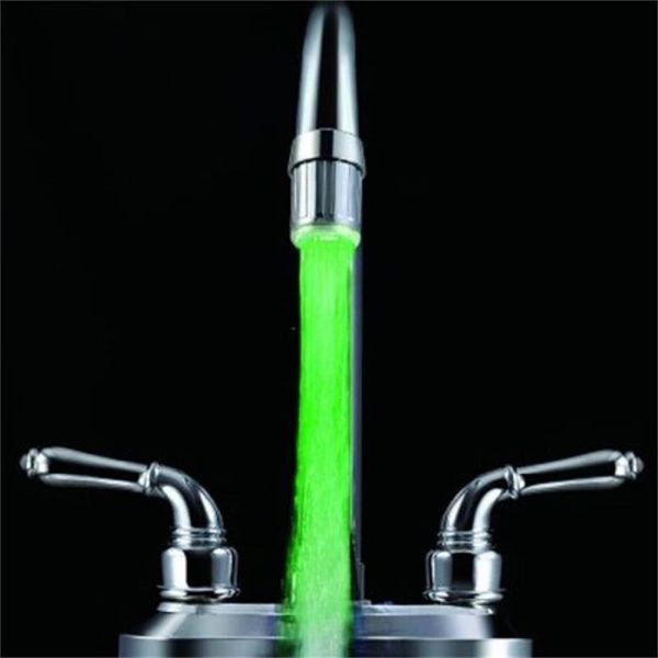 

bathroom shower heads 1pc led tap light temperature sensor no battery water stream faucet rgb glow