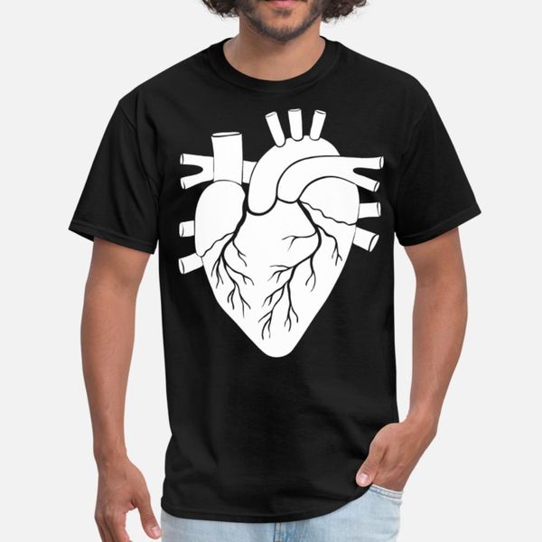 

anatomical heart design t shirt men customized 100% cotton s-xxxl slim anti-wrinkle comical spring autumn vintage shirt