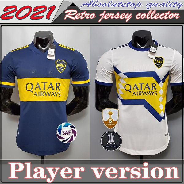 

player version 2020 2021 boca juniors soccer jersey tevez maradona de rossi carlitos gago camiseta de fútbol osvaldo pavon perez, Black;yellow