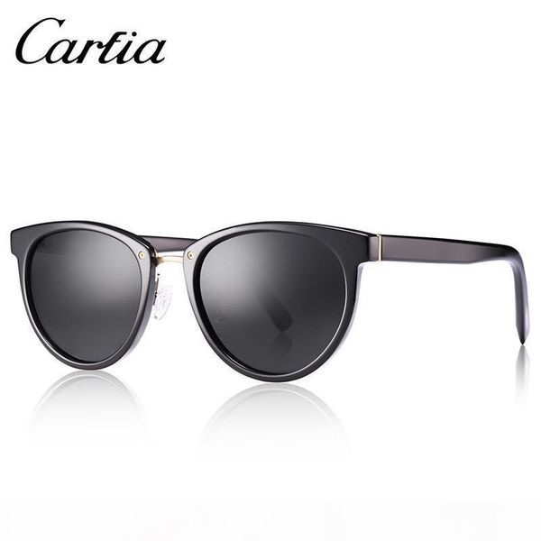 

carfia роскошные моды cateye поляризованные очки для женщин конструктор солнцезащитные очки top uv защиты ca5106 50мм с футляром, White;black