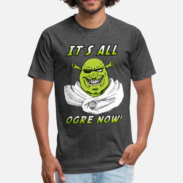 

berserk x shrek it s all orge now t shirt men designs cotton round neck costume fitness breathable summer standard shirt